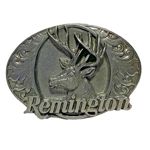 Remington Gürtelschnalle Vintage Bergamotte 1994 erste Produktion Wildlife Serie - Bild 1 von 8