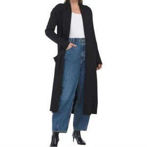MAX SPORT Black Double Knit Coatigan Cardigan Duster Plus Size 2X New - Picture 1 of 8