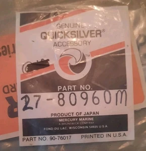 One New 27-80960M Mercury Quicksilver Gasket OEM New Parts - Picture 1 of 2