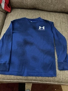 Under Armour Performance Apparel Blue Loose Size Youth Small Long Sleeve - Picture 1 of 7