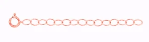 14K 3mm LEICHTES Kabel Rotgold 6mm Federring 2,25" Kettenverlängerung Sicherheit - Bild 1 von 5