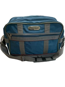 Borsa messenger vintage American Tourister blu da trasporto a tracolla - Foto 1 di 3