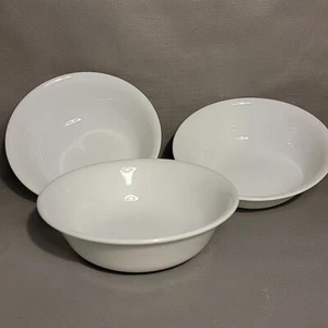 Set Of 3 Corelle by Corning Solid White Cereal Soup Salad Bowls 6 1/4” - Picture 1 of 4