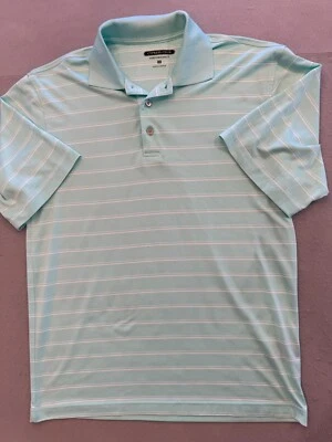 Camisa polo de golf Cypress Club para hombre mediana a rayas ropa deportiva con cuello Foto 1 de 4