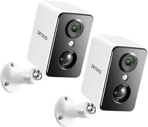 Home Security Cameras, 2.4G WiFi Battery Powered Wireless , 2K Color Night 2 pak - Picture 1 of 8