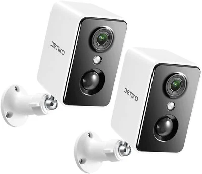 Home Security Cameras, 2.4G WiFi Battery Powered Wireless , 2K Color Night 2 pak - Image 1 of 4