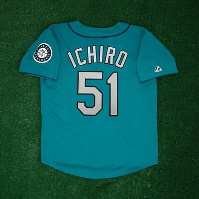 Ichiro Suzuki Seattle Mariners Alternate Teal Jersey Men's (S-3XL) - Image 1 of 4