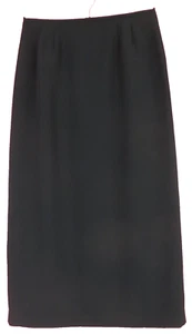 LE SUIT Women's 100% Polyester Straight Pencil Skirt Midi Lined Solid Black 10 - Picture 1 of 12