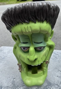 RARE FRANKENSTEIN HALLOWEEN PROP HEAD GEMMY - Picture 1 of 8