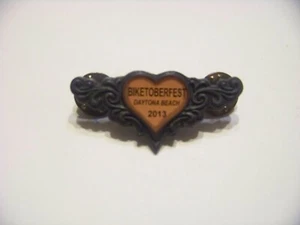 Biketoberfest Daytona Beach 2013 pin en forma de corazón motocicletas Harley Davidson - Imagen 1 de 2