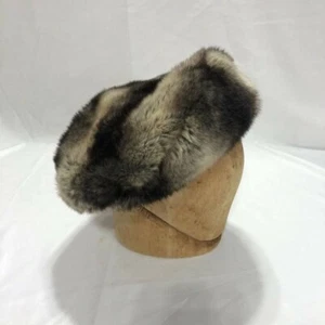 PAMELA MCCOY NEW NWT FAUX FUR FULLY LINED LADIES BERET STYLE HAT BROWN CREME - Picture 1 of 4