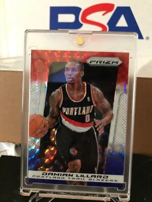 Damian Lillard 2013-14 Panini Prizm Red White Blue Mosaic Prizm #19  BLAZERS - Image 1 of 2