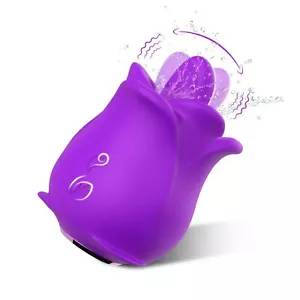 Rose Sex Toy Vibrators for Women Tongue Licking G Spot Vibrator Wand Mini Vib... - Picture 1 of 7