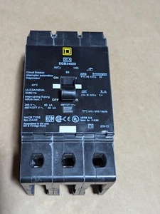 SQUARE D EDB34020 SCHUTZSCHALTER 20 AMP 3-POLIG 480/277V Typ EDB - Bild 1 von 2