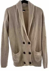 Cárdigan J Crew Doble Pecho Para Mujer Talla Pequeña Mezcla de Cachemira Beige Preppy - Imagen 1 de 7