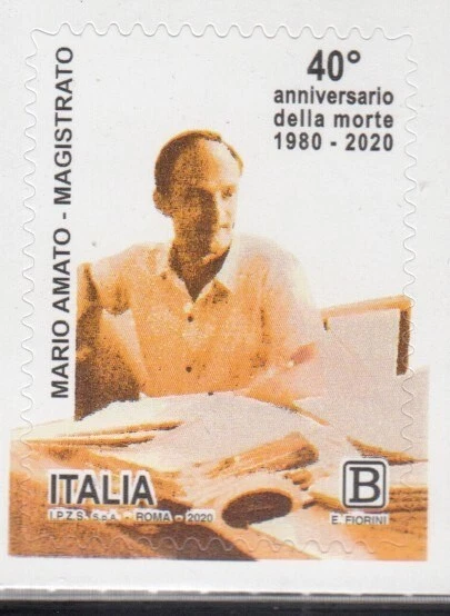 ITALY 40th Anniversary of Assassination of Magistrate Mario Amato MNH stamp - Image 1 of 1