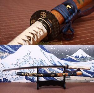 Top Quality Shihozume Clay Tempered Katana Japanese Samurai Sword Hadori Polish