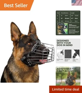 Ventilated Basket Dog Muzzle for Training - Fits Large German Shepherds Easily - Foto 1 di 9