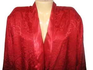 VICTORIA'S SECRET - P - RED - POLYESTER WRAP ROBE - NO OUTER TIE - SHOWS WEAR - Picture 1 of 4