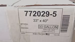 NAPCO 33 Gallon Clear Trash Can Liners - 33" x 40" - High Density Garbage Bags - Picture 1 of 1