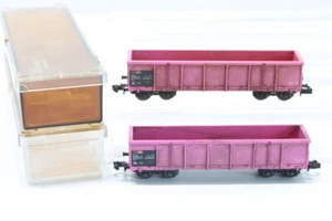 Colección de vagones de alta borda N Roco SBB vagones de mercancías DC rosa embalaje original/N59 - Imagen 1 de 4