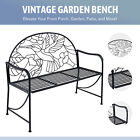 Garden Bench With Bird Pattern 54" Outdoor Furniture For Park Deck Backyard More