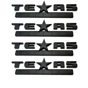 4PC 3D TEXAS EDITION EMBLEM For GM CHEVY SILVERADO SIERRA TRUCK UNIVERSAL DECAL - Foto 1 di 7