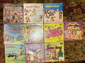 Disney Original 33 LP-Snow White, Robin Hood , Pinocchio mother Goose 10 Total. - Picture 1 of 23