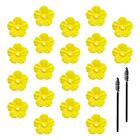 Andiker 20Pcs Hummingbird Feeder Replacement Flowers with Cleaning Brush Yell...