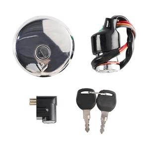 Ignition Switch Lock & Fuel Gas Cap Key Set For Suzuki GN125 1982-2001 2000 SL - Picture 1 of 14