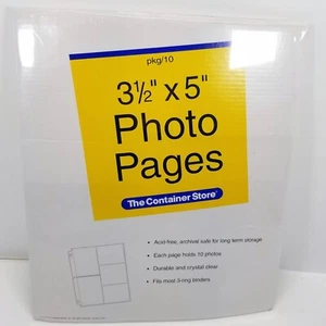 The Container Store Fotoalbum Seiten 5 Taschen - 1 Packung 10 Blatt 3 1/2 x 5 - Bild 1 von 5
