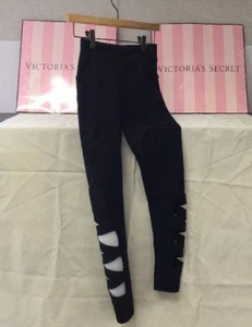 Victoria’s Secret Black Sport Knockout Tight Yoga Joggers w/Side Pockets Sz XS  - Picture 1 of 8