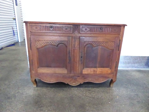 GORGEOUS DETAILED 19TH COUNTRY FRENCH WALNUT SIDEBOARD Cover