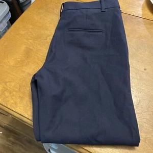 ANN TAYLOR $89 The Ankle Pant In Bi Stretch Dark Blue SZ 4 NWT - Picture 1 of 2