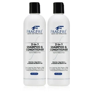FRAGFRE 2 in 1 Shampoo and Conditioner 12 oz (2-Pack Gift Set) - Fragrance Fr... - Picture 1 of 9