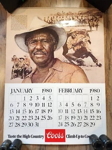 Publicidad Cerveza De Colección Original Coors Calander Heritage Vaquero Años 80 Bar Decoración Años 90 - Imagen 1 de 15