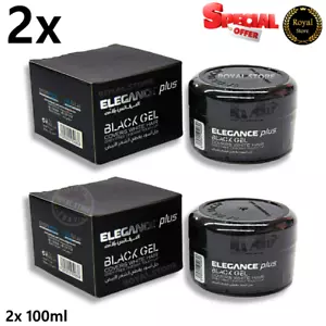 2x Elegance Plus Black Gel 100ml - Cover White Hair Original جل اليجانس اسود - Picture 1 of 8