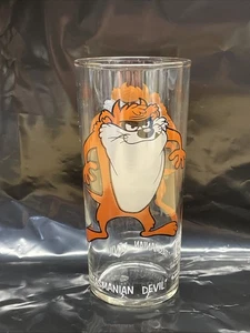 1973 Taz Tasmanian Devil weißer Schriftzug Looney Tunes Pepsi Trinkglas - Bild 1 von 8