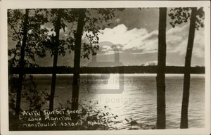 Canada RPPC Manitoulin Island Pretty Sunset Scene Lake Manitou Real Photo - Picture 1 of 5