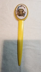 Vintage Frog Floral Ladybug yellow Hallmark 7 Inch Plastic Letter Opener - Picture 1 of 6