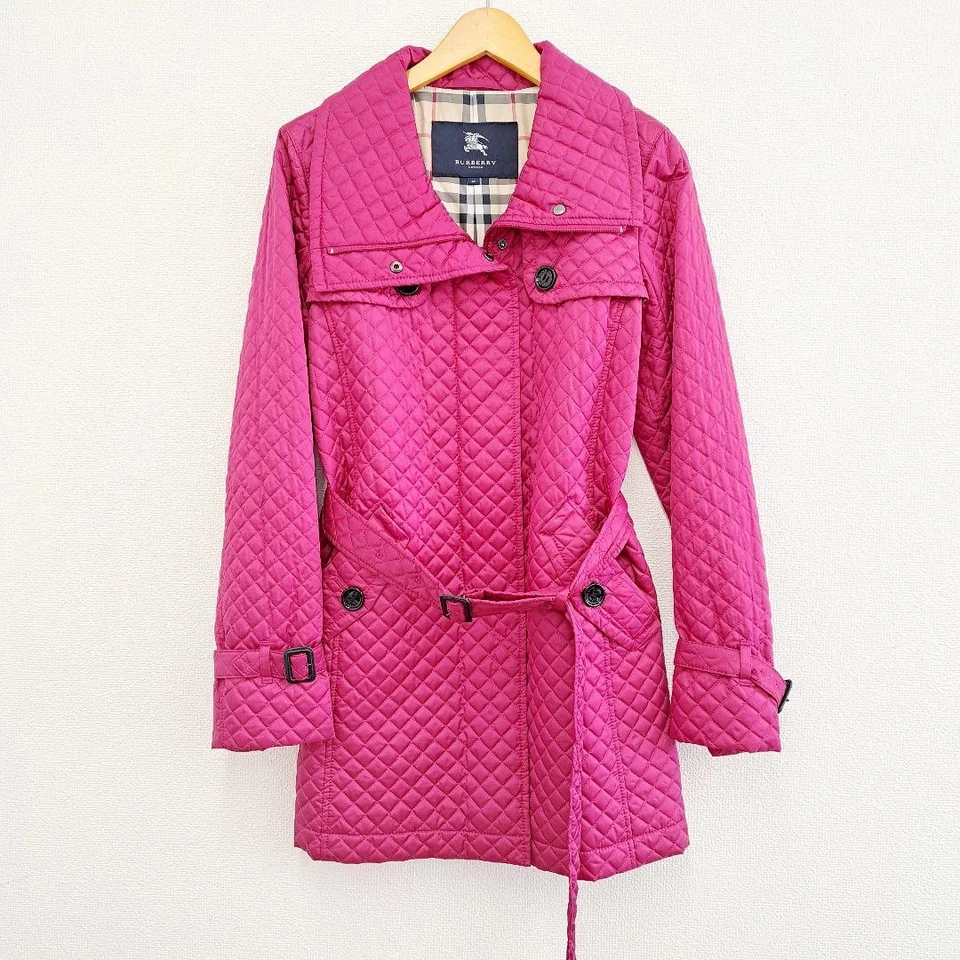 Burberry London с подкладкой стеганая Nova чек розовый женский размер M - Изображение 1 из 4