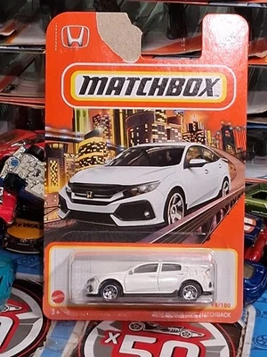 Honda Civic hatchback 2021 Matchbox 2017 blanco #98/100 Foto 1 de 4