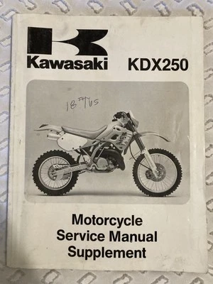 Kawasaki KDX250 1991 motocicletas taller manual suplemento Foto 1 de 4