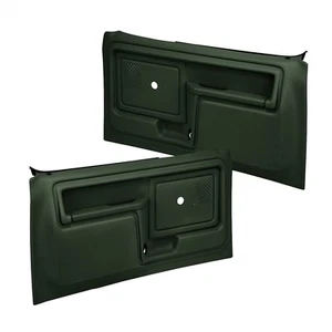 12-45CTN-GRN Coverlay Set of 2 Door Trim Panels Front Driver & Passenger Pair - Picture 1 of 4