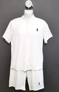 Ralph Lauren Polo Exclusive T Shirt & Drawstring Short Mens Set Size M White - Picture 1 of 6