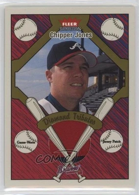 2004 Fleer Tradition Diamond Tributes Patch /50 Chipper Jones #DTP-CJ Patch HOF - Image 1 of 2
