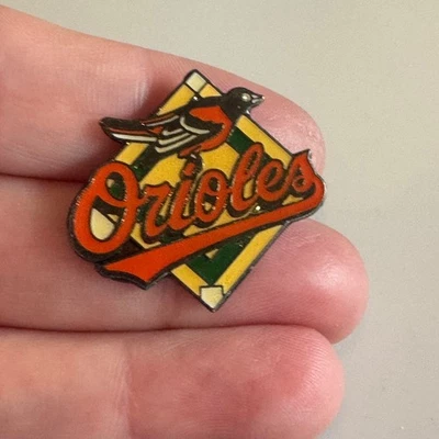 Vintage Baltimore Orioles Script Logo Enamel Lapel Pin MLB Baseball - Image 1 of 3