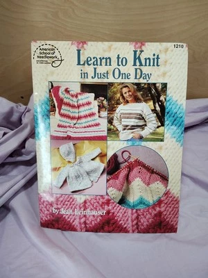 Learn to Knit and Learn to Crochet in Just One Day Booklet (SE48) - Image 1 of 4