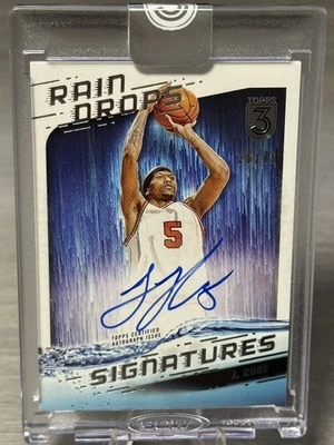 🏀Jalen Rose 2023-24 Topps Tres Gotas de Lluvia Firmas Automático /49 #¡EL NATURAL!🏀 Foto 1 de 3