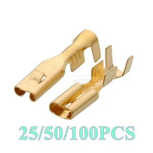 Terminales de pasador de enchufe hembra crimpado latón estañado automotriz de 2,8 mm contacto nuevo - Imagen 1 de 2